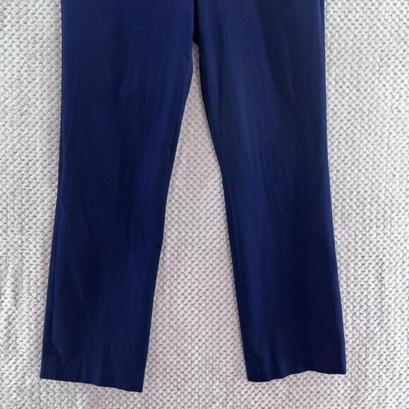 Lauren Ralph Lauren Pants Womens 10 Blue Cotton Adelle Straight Leg Mid Rise - Picture 4 of 15
